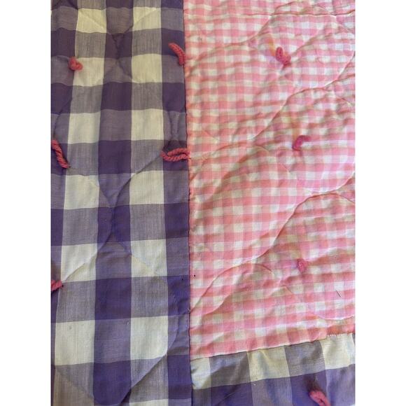 1940-1980 Screen Print QUILT CRIB Hand Made Toddler BLANKET /THROW DEER BEAR DOG - Picture 4 of 9